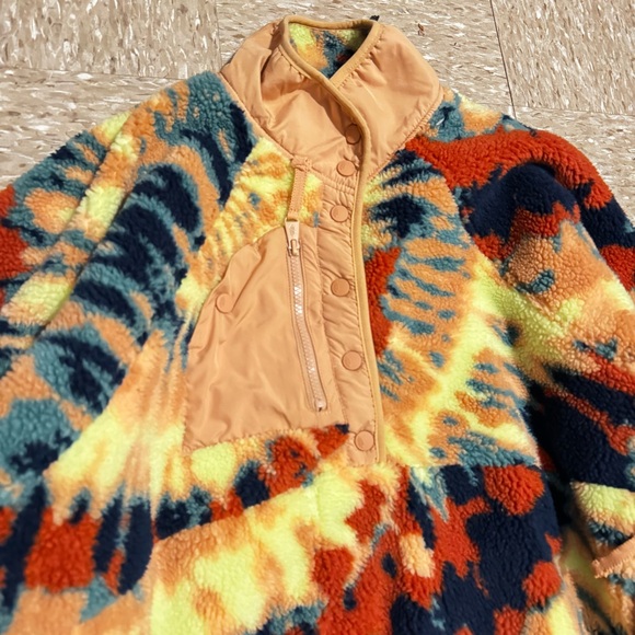 Free people movement hit the slopes printed fleece pullover sweater Medium - Picture 4 of 9